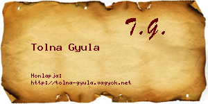 Tolna Gyula névjegykártya